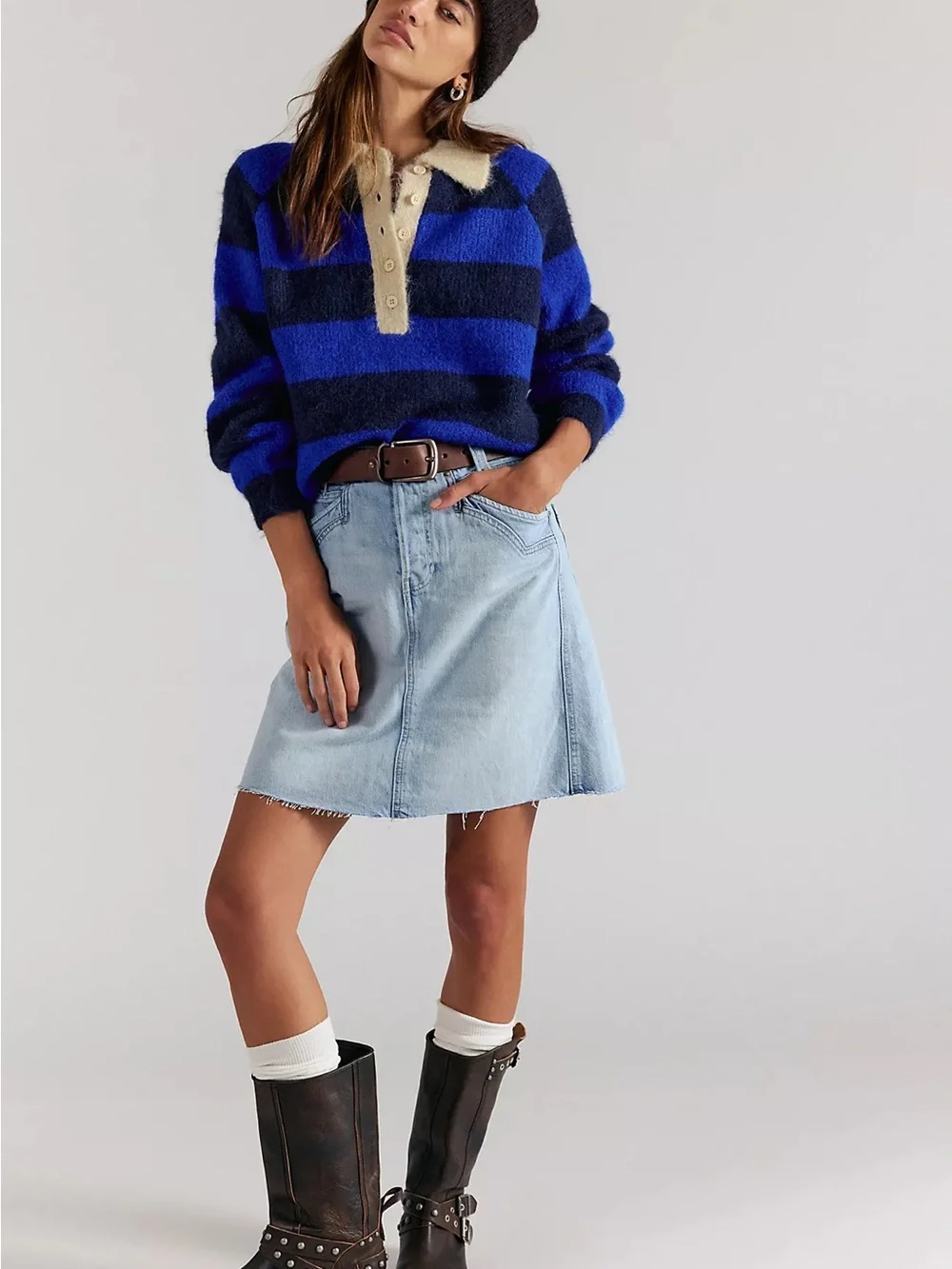 Free People We The Free Suzy Denim Midi Skirt